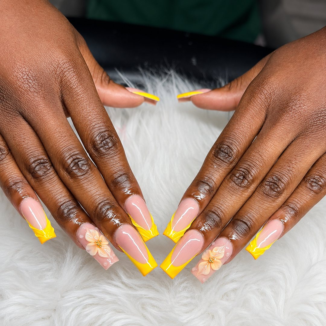 Yellow French with flowers 19